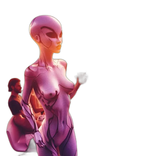 robot, dress, creature, concept art transparent PNG cut-out