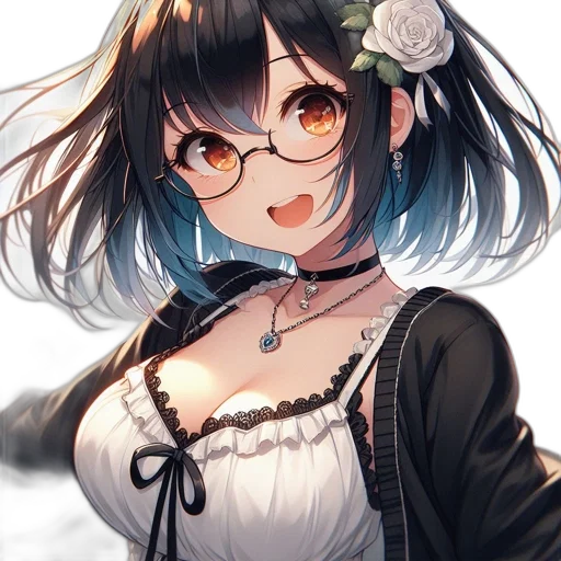dress, flower, crown, face transparent PNG cut-out