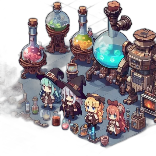 bottle, staff, furniture, pixel art transparent PNG cut-out