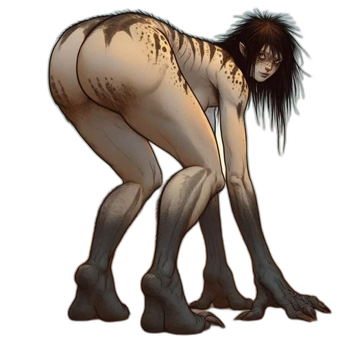 creature, animal, hair, concept art transparent PNG cut-out