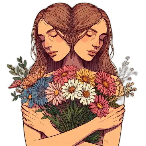 flower, watercolor, photorealistic, fantasy art transparent PNG cut-out