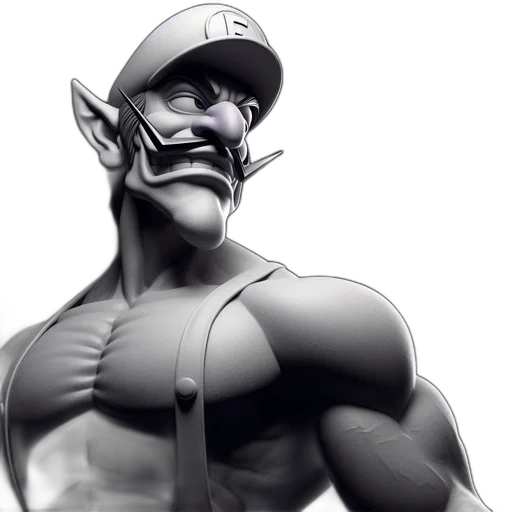 face, mask, 3d render, concept art transparent PNG cut-out