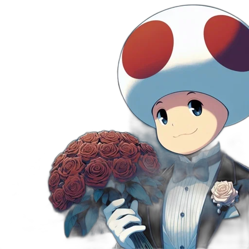 hat, flower, robot, creature transparent PNG cut-out