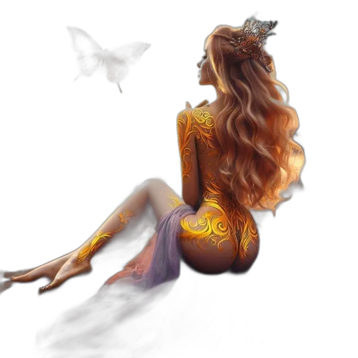 dress, dragon, fantasy art, concept art transparent PNG cut-out