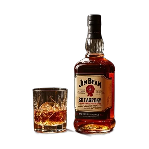 bottle, crown, 3d render, jim transparent PNG cut-out