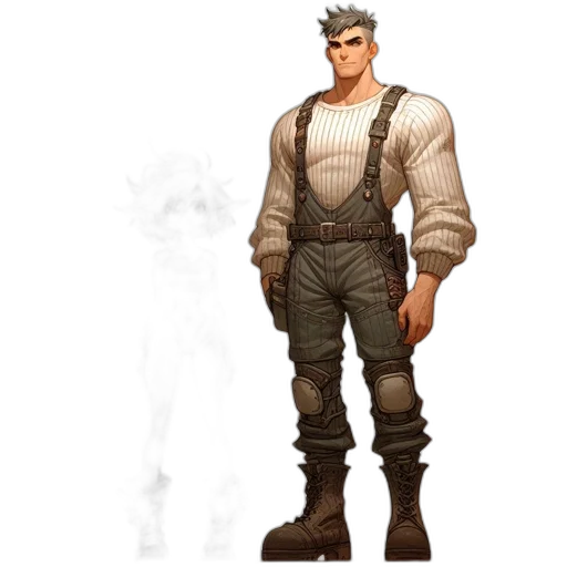 staff, jacket, weapon, concept art transparent PNG cut-out