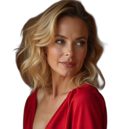 hair, face, dress, staff transparent PNG cut-out