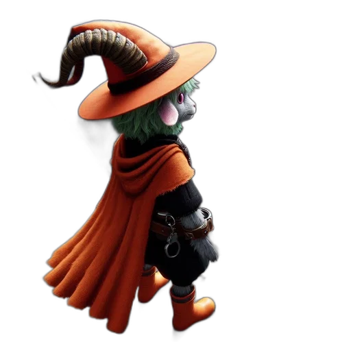hat, mask, staff, dragon transparent PNG cut-out