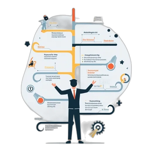 business, process, step, infographic transparent PNG cut-out