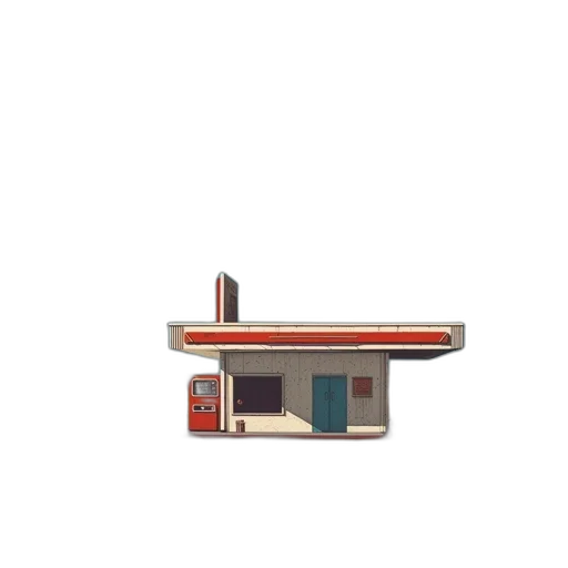 building, furniture, car, robot transparent PNG cut-out