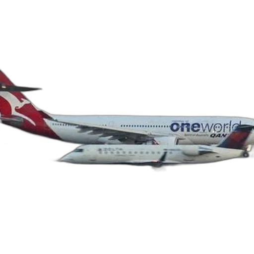 3d render, qantas, plane, one transparent PNG cut-out
