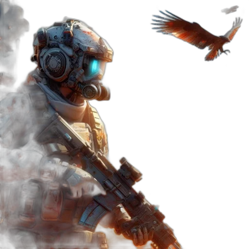 robot, weapon, concept art, fantasy art transparent PNG cut-out