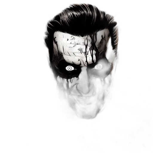 mask, face, hair, creature transparent PNG cut-out