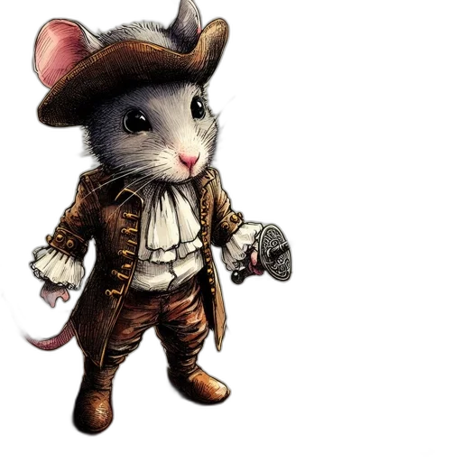 jacket, staff, hat, animal transparent PNG cut-out