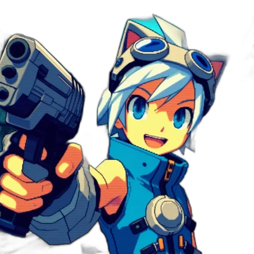 weapon, staff, robot, pixel art transparent PNG cut-out