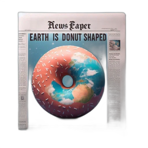 3d render, outer space, newspaper, portrays transparent PNG cut-out