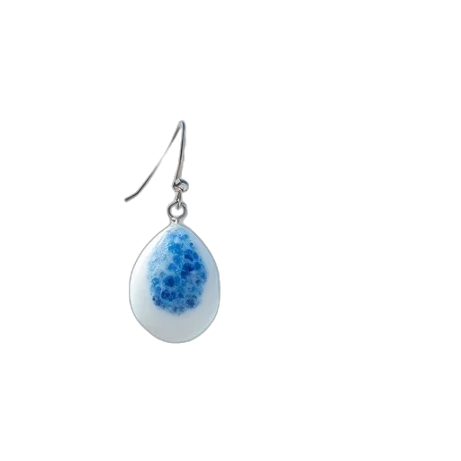 jewelry, blue, white, earrings transparent PNG cut-out
