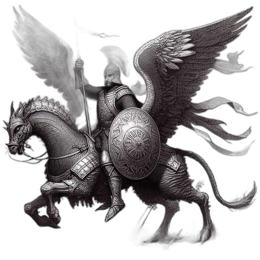dragon, sword, fantasy art, concept art transparent PNG cut-out