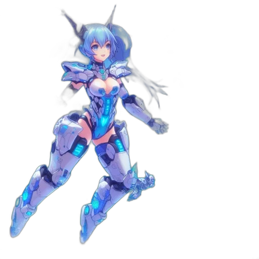 robot, concept art, anime, 3d render transparent PNG cut-out