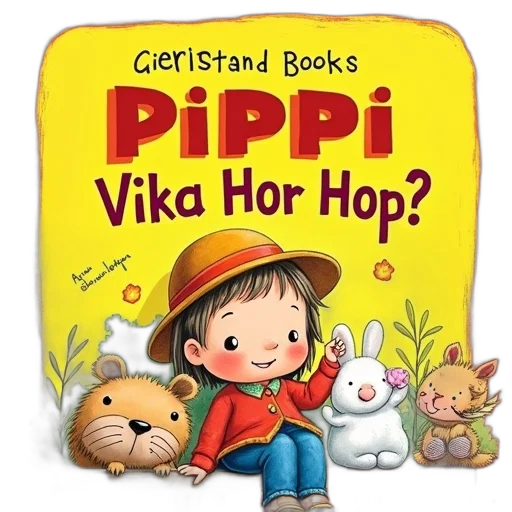 children, book, cover, featuring transparent PNG cut-out