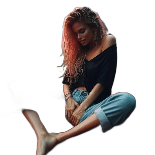 hair, shoes, photorealistic, concept art transparent PNG cut-out