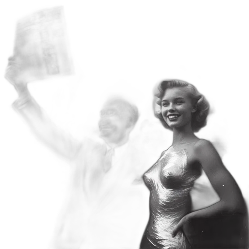 dress, robot, weapon, photorealistic transparent PNG cut-out