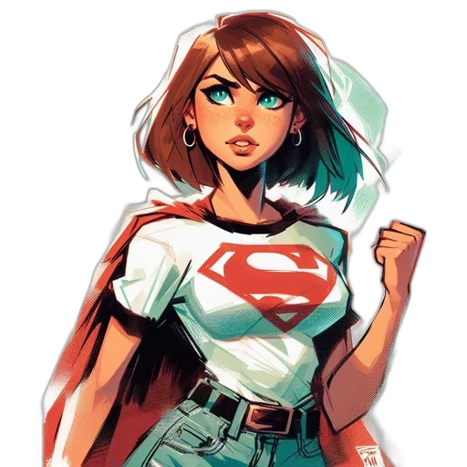 comic book art, concept art, cartoon, watercolor transparent PNG cut-out