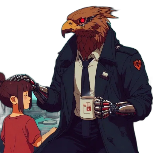 mask, jacket, creature, concept art transparent PNG cut-out