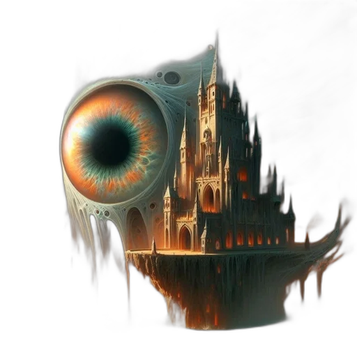 mask, concept art, fantasy art, 3d render transparent PNG cut-out