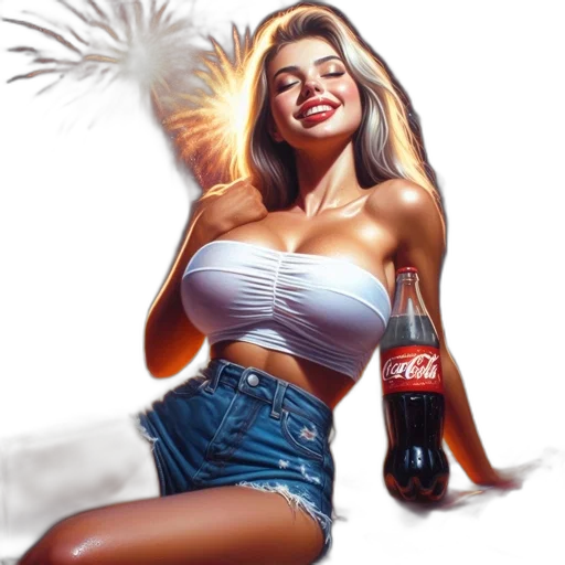 bottle, photorealistic, comic book art, concept art transparent PNG cut-out