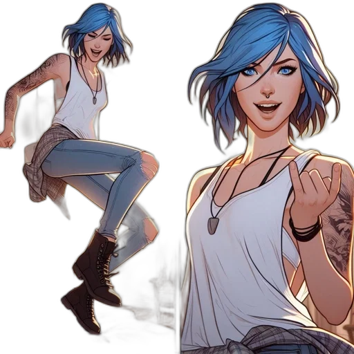 concept art, comic book art, cartoon, anime transparent PNG cut-out