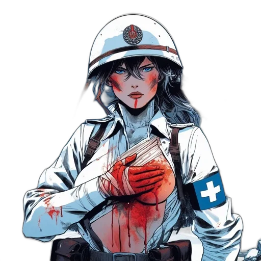 comic book art, watercolor, concept art, anime transparent PNG cut-out