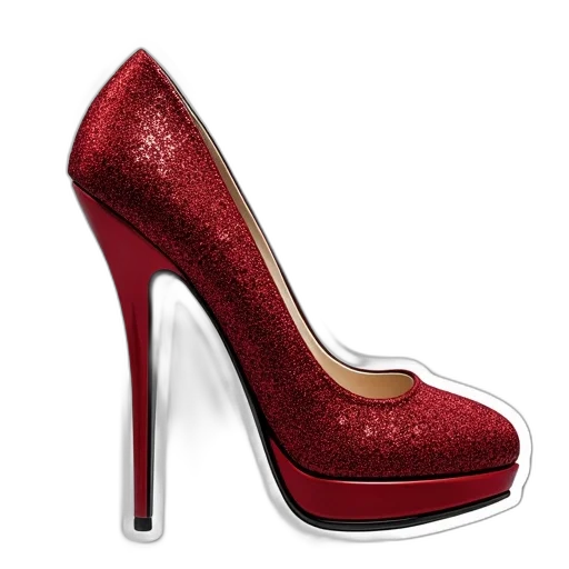 shoes, 3d render, red, top transparent PNG cut-out