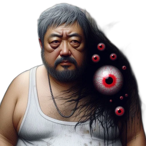 staff, creature, face, weapon transparent PNG cut-out