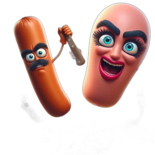 food, face, animal, weapon transparent PNG cut-out