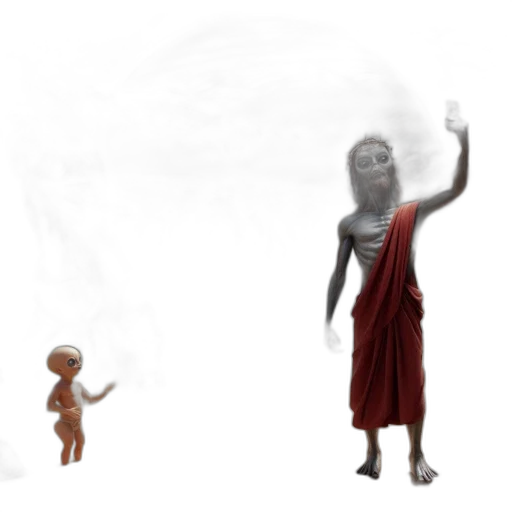 creature, dress, staff, concept art transparent PNG cut-out