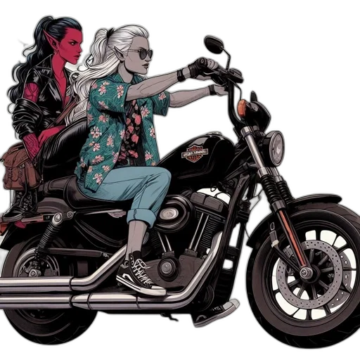 comic book art, concept art, cyberpunk, cartoon transparent PNG cut-out