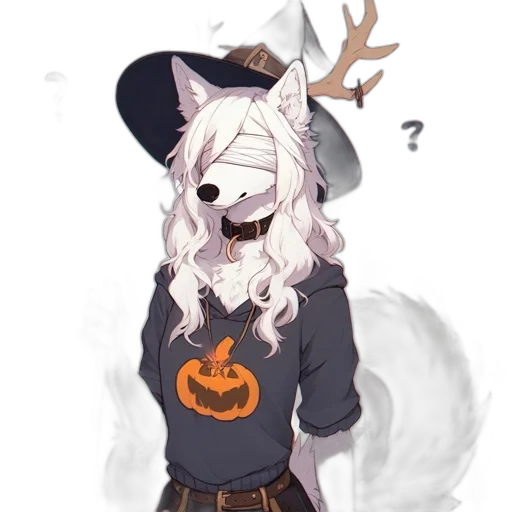 mask, staff, hat, creature transparent PNG cut-out