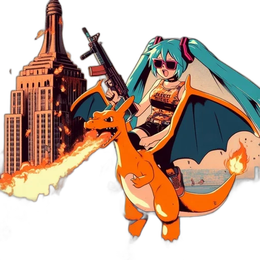 dragon, weapon, animal, anime transparent PNG cut-out
