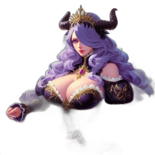 crown, dress, dragon, staff transparent PNG cut-out