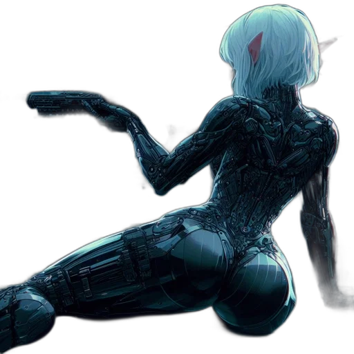 robot, creature, dress, weapon transparent PNG cut-out