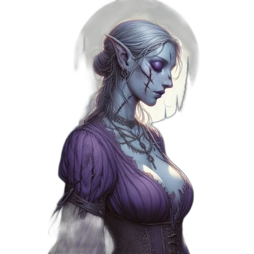 dress, staff, fantasy art, concept art transparent PNG cut-out