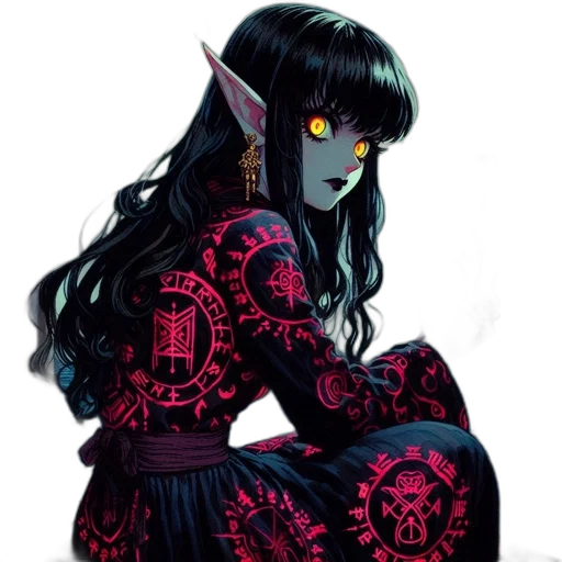 dress, creature, fantasy art, concept art transparent PNG cut-out