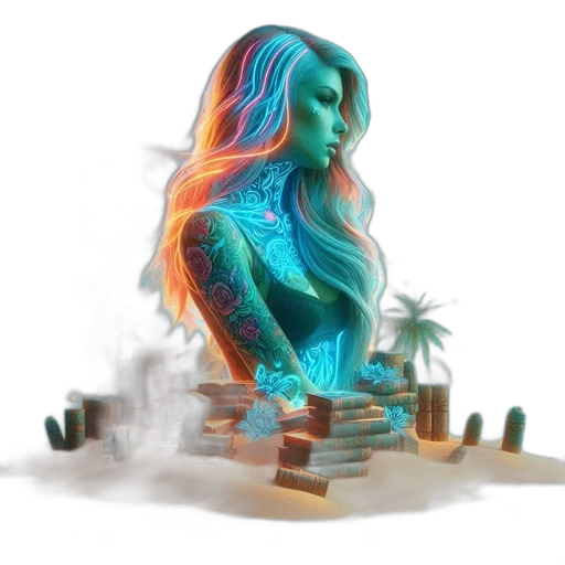 hair, fantasy art, concept art, pixel art transparent PNG cut-out