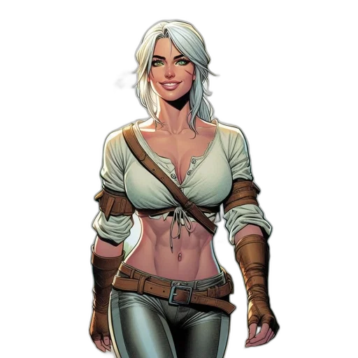 comic book art, concept art, fantasy art, cartoon transparent PNG cut-out