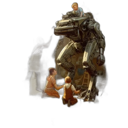 robot, weapon, creature, concept art transparent PNG cut-out