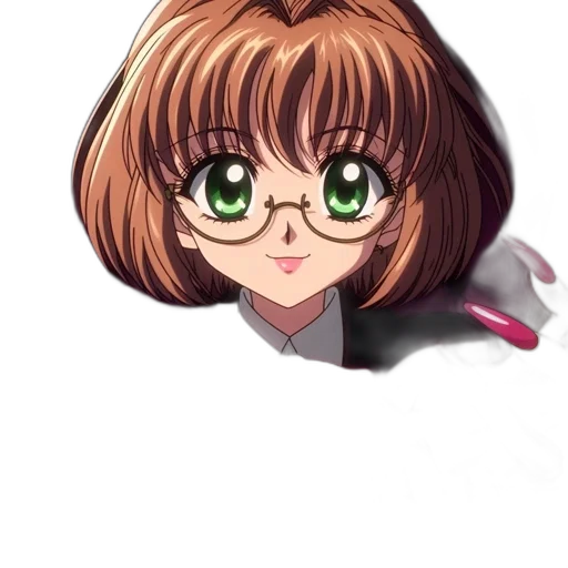 face, hair, staff, flower transparent PNG cut-out