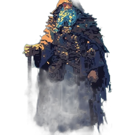 mask, staff, creature, jacket transparent PNG cut-out