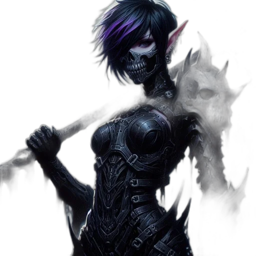 mask, weapon, face, fantasy art transparent PNG cut-out
