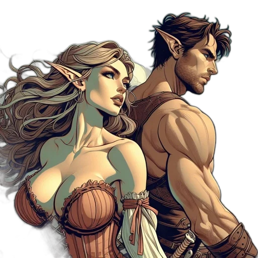 fantasy art, comic book art, concept art, pixel art transparent PNG cut-out